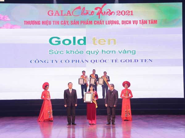 Gold Ten vinh dự nhận cúp vàng "Thương hiệu tin cậy, sản phẩm chất lượng, dịch vụ tận tâm năm 2020"