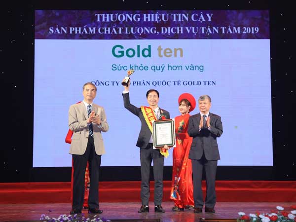 Gold Ten vinh dự nhận cúp vàng "Thương hiệu tin cậy, sản phẩm chất lượng, dịch vụ tận tâm năm 2019"